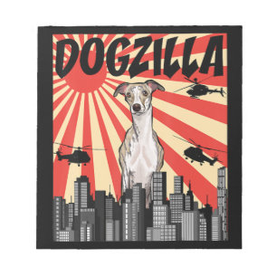 Funny Japanese Dogzilla Whippet Notepad