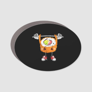 Funny Japanese Food Gym Weightlifting Gift T-Shirt Car Magnet
