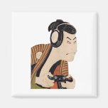 Funny Japanese Gamer Samurai Ukiyo-e Art  Magnet