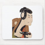 Funny Japanese Gamer Samurai Ukiyo-e Art  Mouse Pad