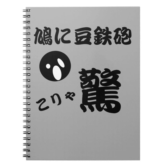 Funny Japanese kanji surprise Notebook (Front)