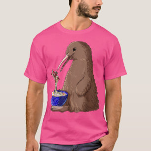 Funny Japanese Kawaii Ramen Kiwi Bird T-Shirt