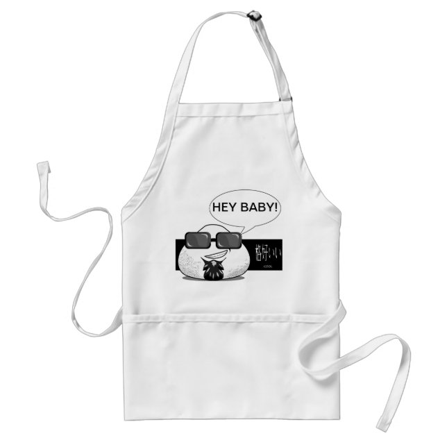 Funny Japanese Riceball Adult Apron (Front)