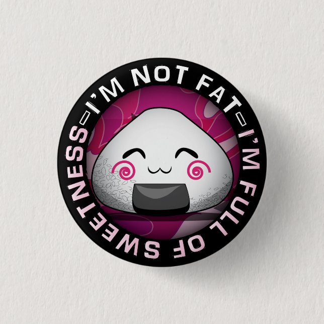 Funny japanese riceball button (Front)