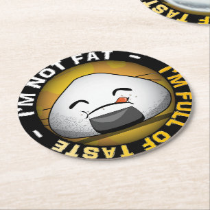 Funny japanese riceball round paper coaster