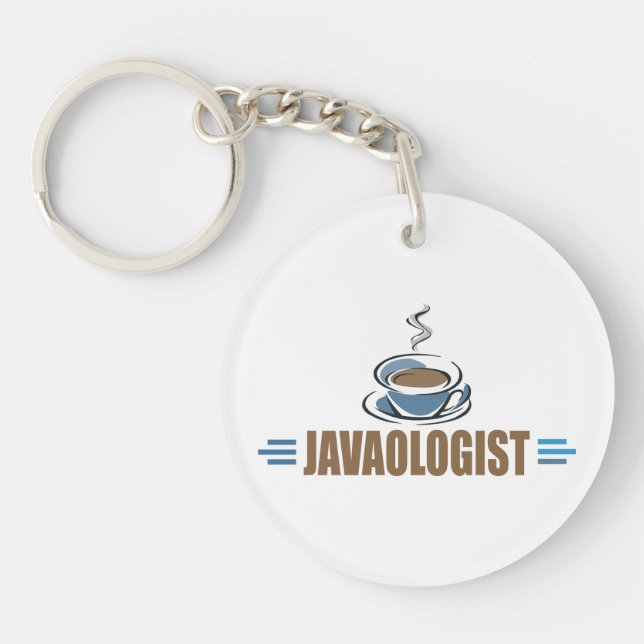 Funny Java Coffee Keychain (Front)