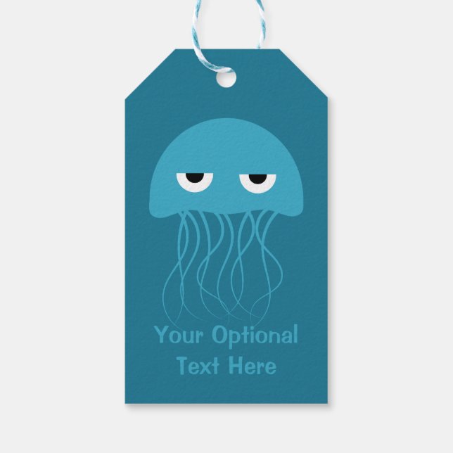 Funny Jellyfish custom gift tags (Back)