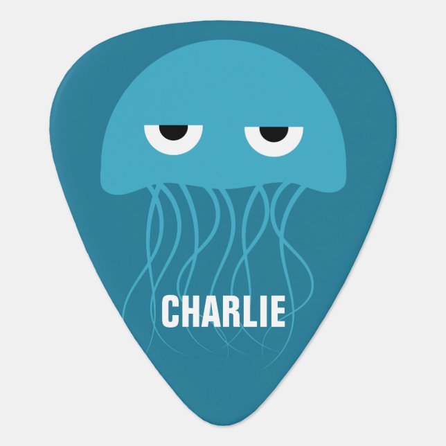 Funny Jellyfish custom guitar picks (Front)