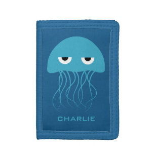 Funny Jellyfish custom monogram wallets