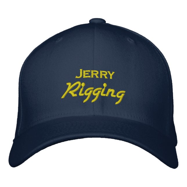 Funny Jerry Rigging Embroidered Baseball Cap (Front)