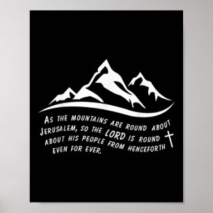 Funny Jerusalem Mountains Lord Cross Jesus Christi Poster