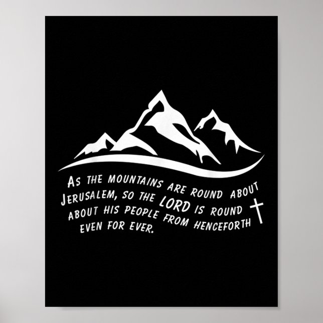 Funny Jerusalem Mountains Lord Cross Jesus Christi Poster (Front)