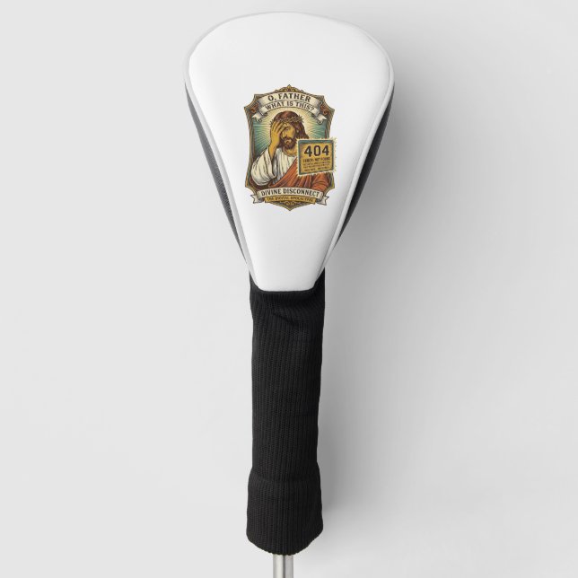 Funny Jesus 404 Error Web Developer Programmer Hum Golf Head Cover (Front)