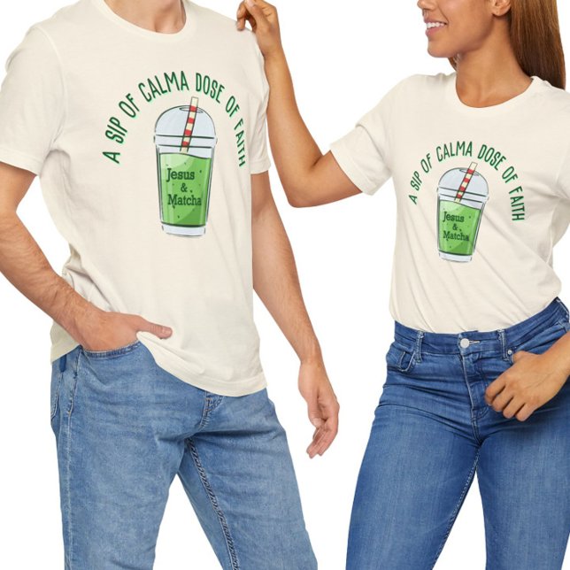 Funny Jesus and Macha, faith  matcha  T-Shirt (Creator Uploaded)