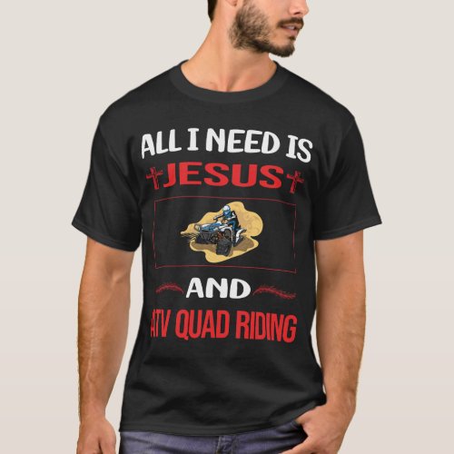 Funny Jesus ATV Quad Riding T_Shirt