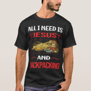 Funny Jesus Backpacking Backpack Backpacker T-Shirt