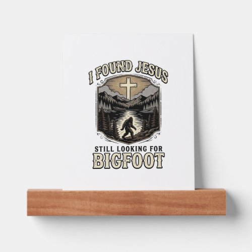 Funny Jesus Bigfoot Vintage Christian Shirt Picture Ledge
