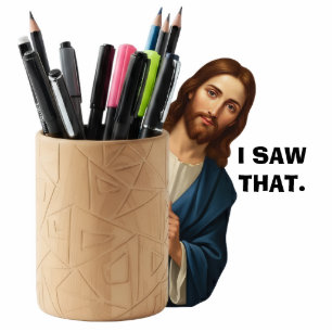 Funny Jesus Christ I Saw That 2D Desk Statue