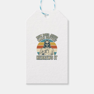 Funny Jesus Coffee Vintage Engraving Shirt Design_ Gift Tags