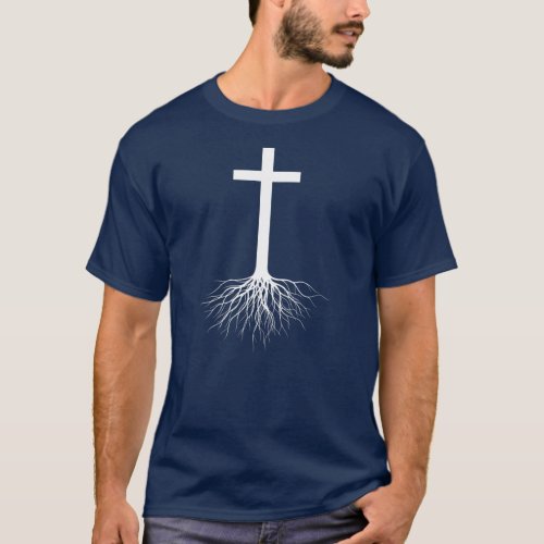 Funny jesus cross roots Christian men women gift  T_Shirt