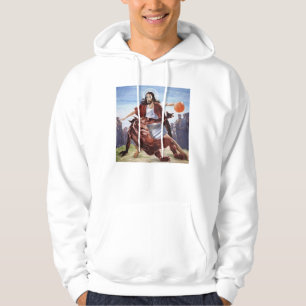 Funny Jesus Crossing Up The Devil Christian Hoodie