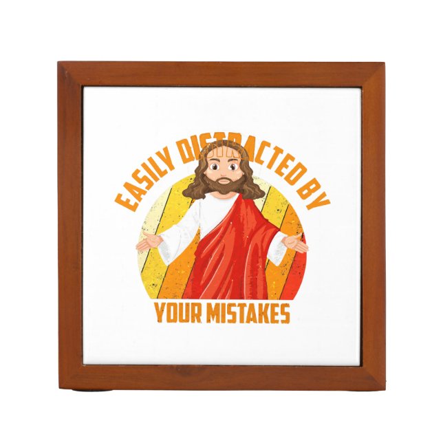 Funny Jesus Desk Organizer (Front)