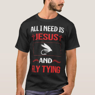 Funny Jesus Fly Tying T-Shirt