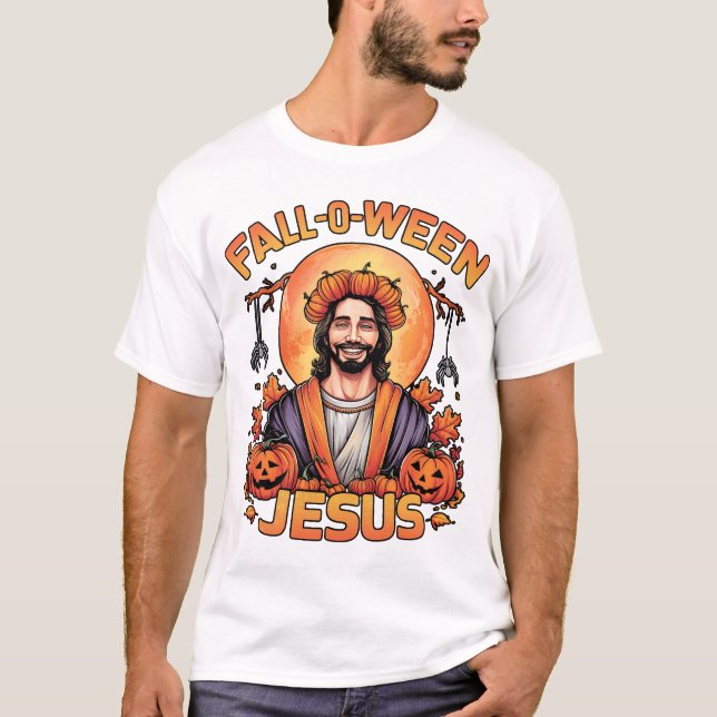 Funny Jesus Halloween Spooky Holiday Tshirt (Front)