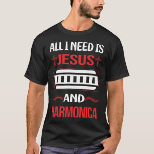 Funny Jesus Harmonica Mouth Organ T-Shirt