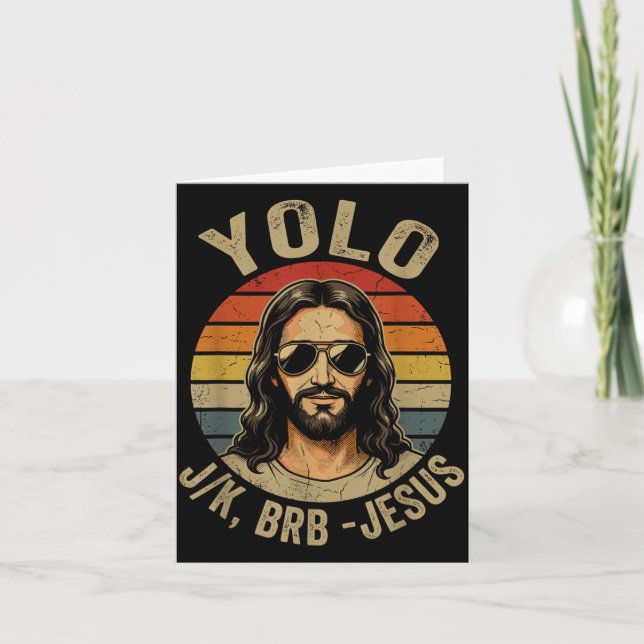 Funny Jesus He Is Risen Jesus Card (Front)