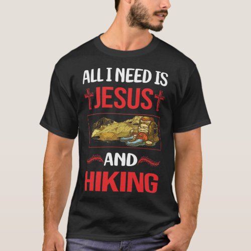 Funny Jesus Hiking Hike Hiker T_Shirt