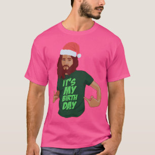 Funny Jesus Humor Christmas Birthday Christian Cat T-Shirt