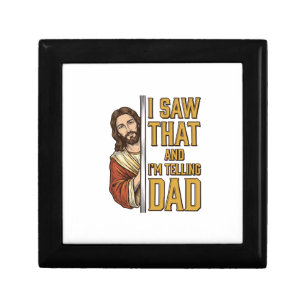 Funny Jesus I Saw That and Im Telling Dad Design_1 Gift Box