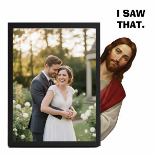 Funny Jesus I Saw That Joke 2D Desk Photo Frame Cutout