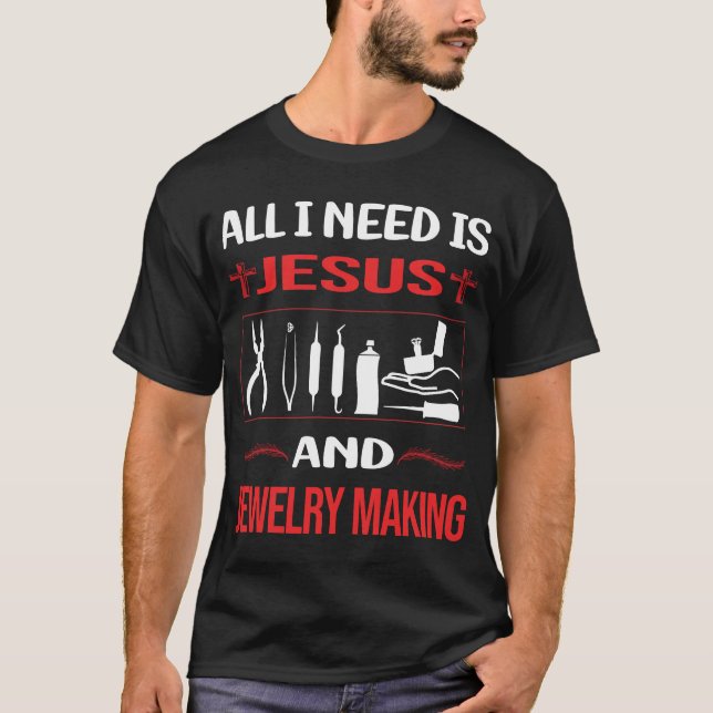 Funny Jesus Jewelry Jewellery Making Jeweler T-Shirt (Front)