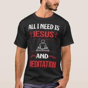 Funny Jesus Meditation Meditate Meditating Mindful T-Shirt