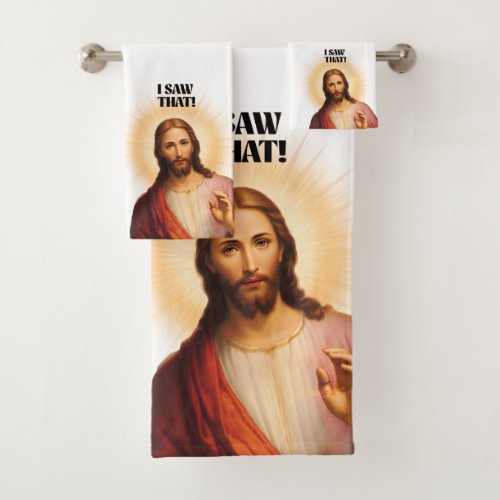 Funny Jesus Meme I Saw That Bath Towel Set