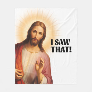 Funny Jesus Meme I Saw That Fleece Blanket