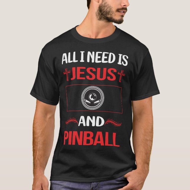 Funny Jesus Pinball T-Shirt (Front)