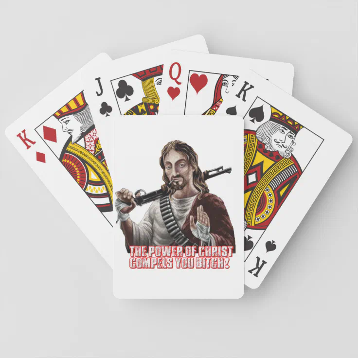 Funny jesus playing cards | Zazzle