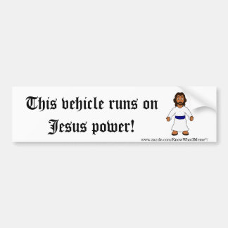 Funny Jesus Power Bumper Sticker