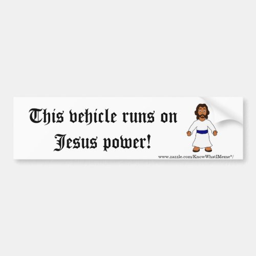 Funny Jesus Power Bumper Sticker