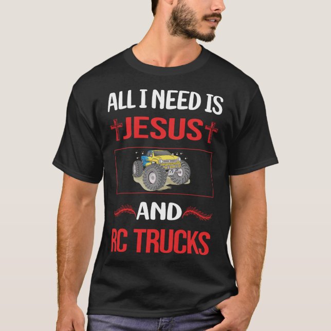 Funny Jesus RC Truck Trucks T-Shirt (Front)