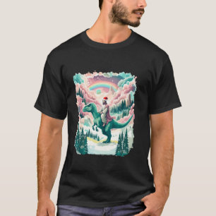 Funny Jesus Riding T Rex Dinosaur Meme Christmas B T-Shirt