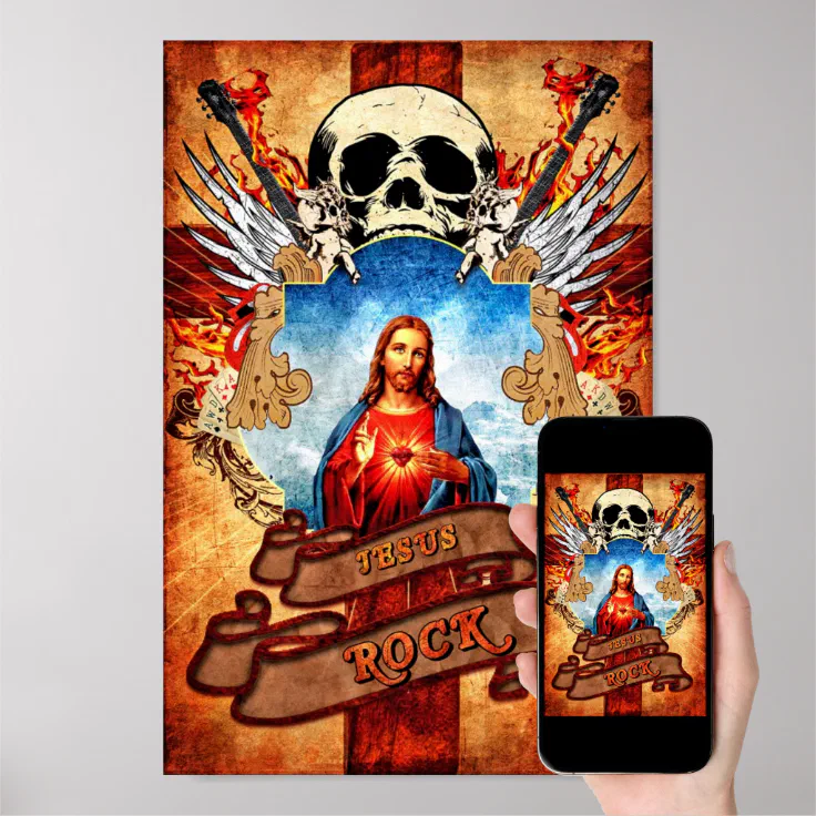 Funny Jesus rock Poster | Zazzle