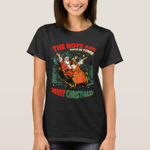 Funny Jesus Santa The Boys Are Back In Town Merry T-Shirt