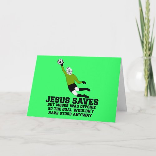 Funny Jesus saves Card