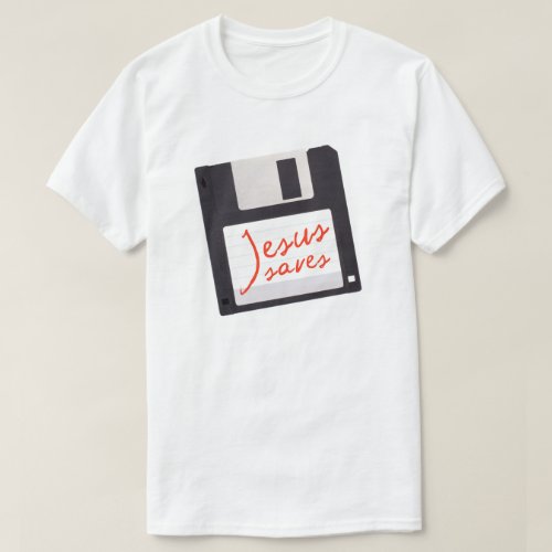 Funny Jesus Saves on Floppy Disk T_Shirt