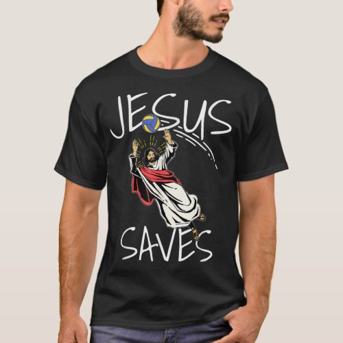 Funny Jesus Saves Volleyball Gift Shirt Volleyball