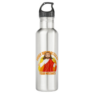 Funny Jesus Stainless Steel Water Bottle